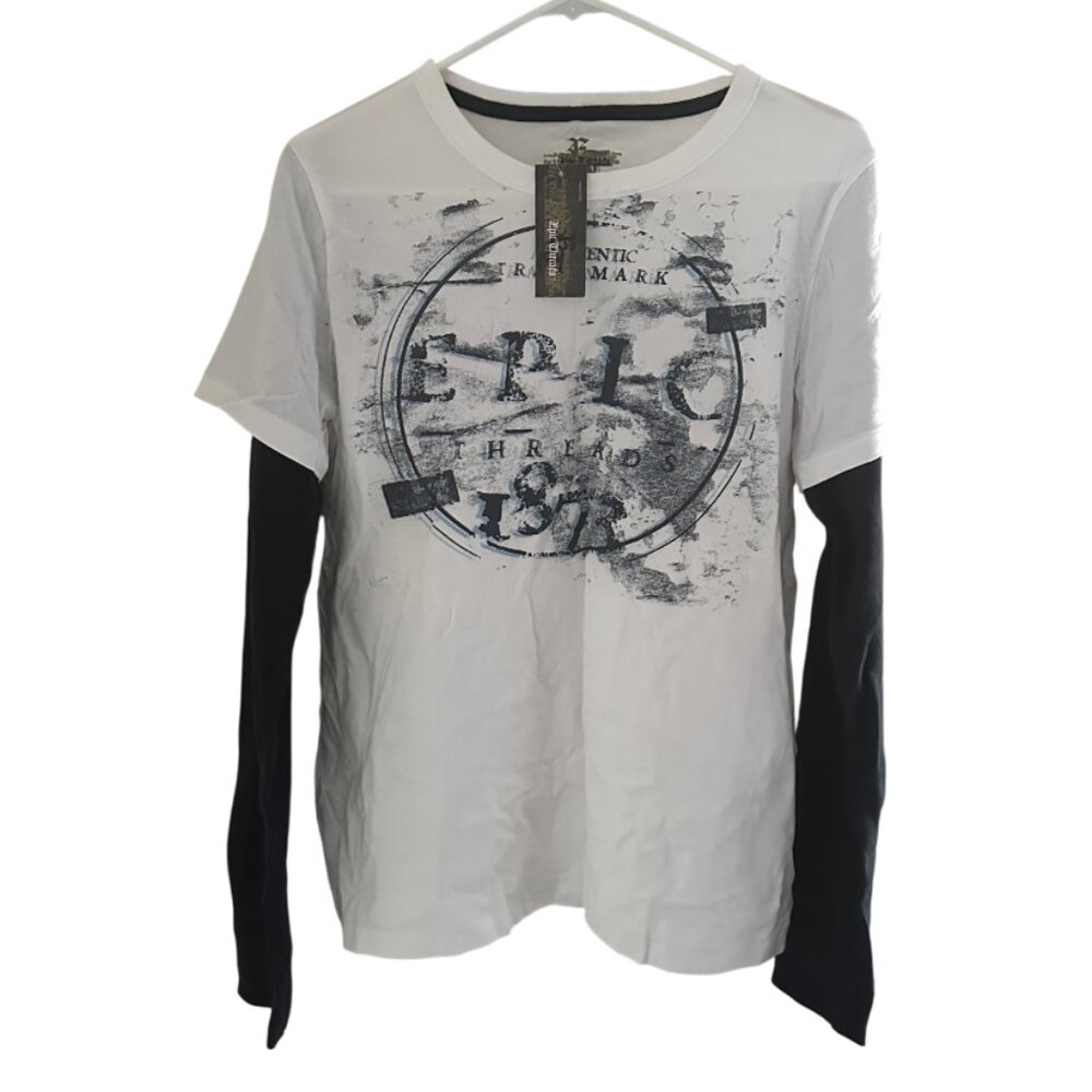 EPIC THREADS BOYS' LAYERED SLEEVE GRAPHIC T-SHIRT, NWT